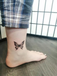 人気ワンポイント蝶タトゥー　Japanese butterfly tattoo 