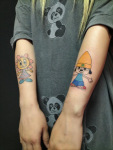 かわいいタトゥー　ガールズタトゥー　イラストタトゥー　人気タトゥー colors tattoo cute girls tattoo