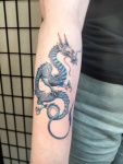 Japanese blue dragon tattoo 
