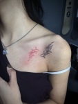 Fine line Goldfish Koi Tattoo 金魚 細いライン 女性 オシャレ タトゥー