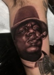 Biggie ポートレートタトゥー